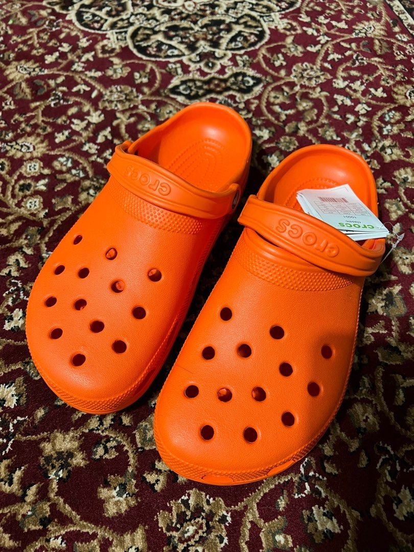 Crocs Orange Women s Fashion Footwear Sandals on Carousell