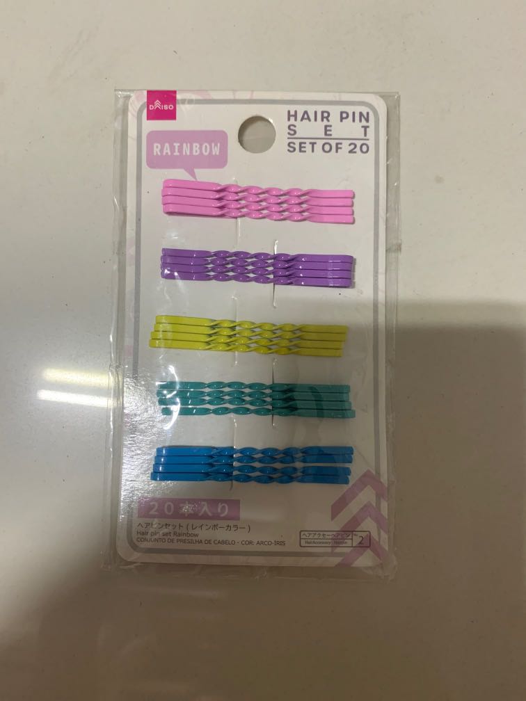 Daiso Hair Pin Set Set of 20, Beauty & Personal Care, Hair on Carousell