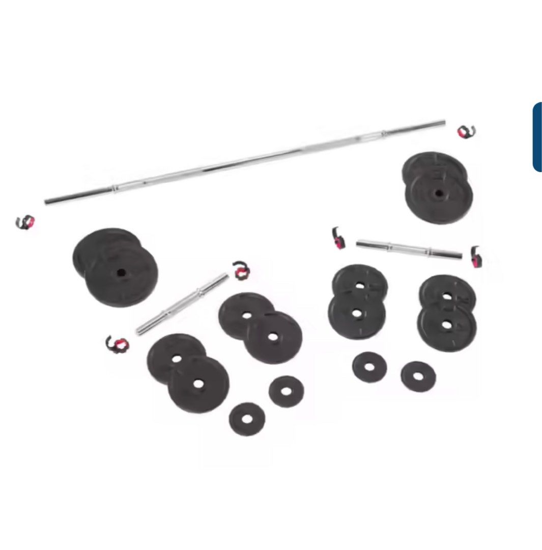 Dumbbells and bars weight training kit deals