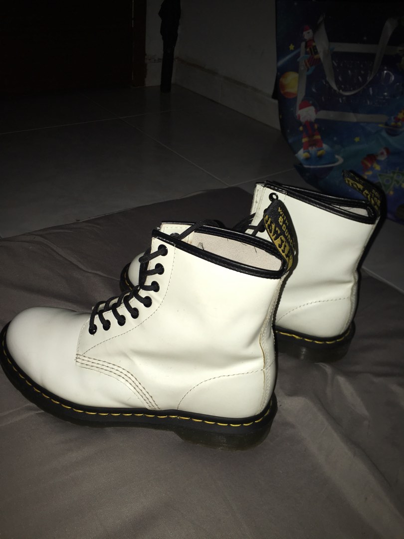 Dr martens white boots, Men's Fashion, Footwear, Boots on Carousell