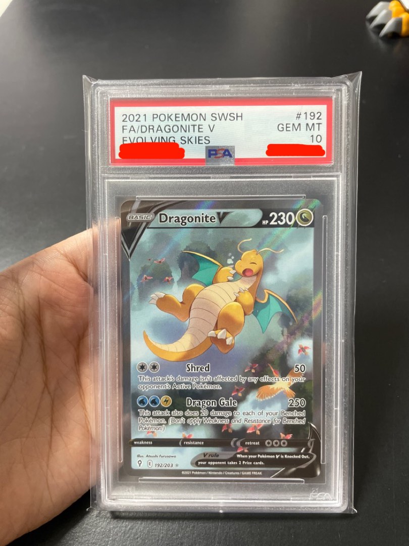 Psa 10 Dragonite V alternative art evolving skies cgc bgs slab alt art aa, Hobbies & Toys, Toys