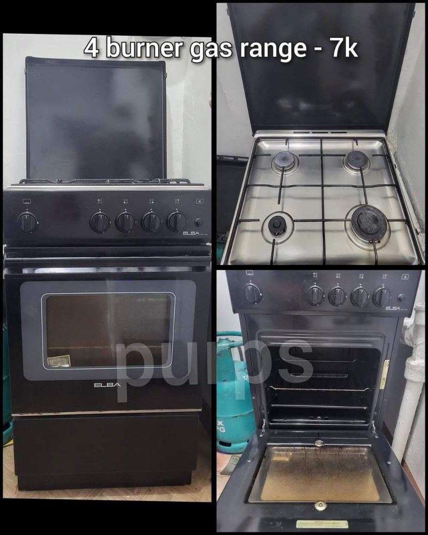 ELBA Gas Range 4 burners with Oven, TV & Home Appliances, Kitchen Appliances, Ovens & Toasters