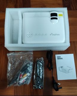 ELEPHAS Projector, GC333 Portable Projector with 4500 Lumens and Full HD 1080p, 180” Display and 50000 Hours Lamp Life LED Video Projector, Compatible with USB/HD/Sd/Av/VGA for Home Theater, White, Christmas, Projector, Mini Projector, Portable Projector