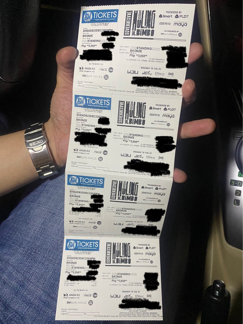 Eraserheads Eheads bronze concert ticket December 22, Tickets