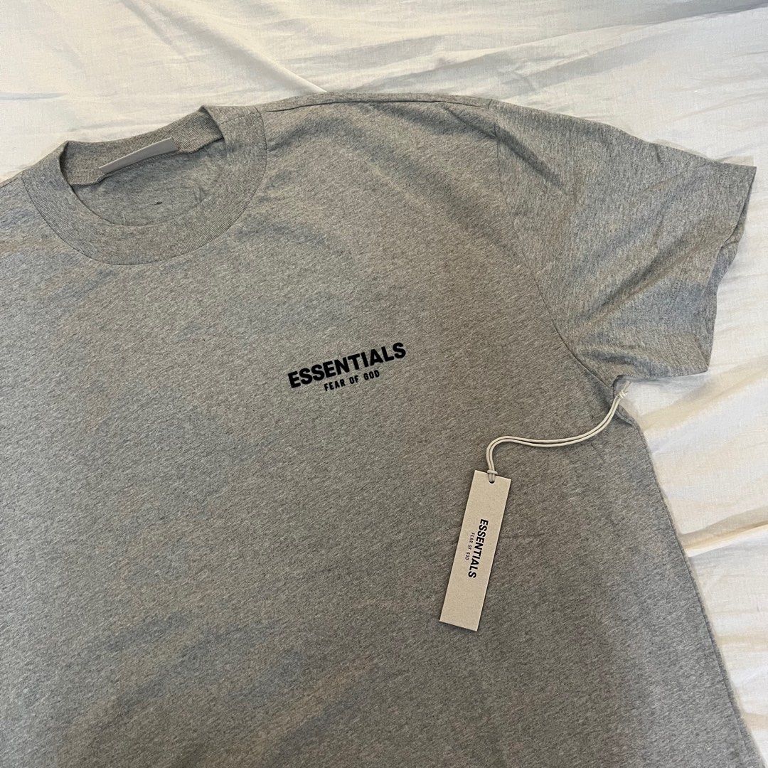 Essentials Fear of God Original Brand New Gray T-shirt, Men's Fashion ...