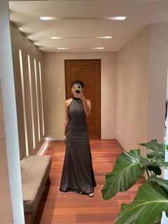 For RENT/SALE: Black Sequined Evening Long Dress