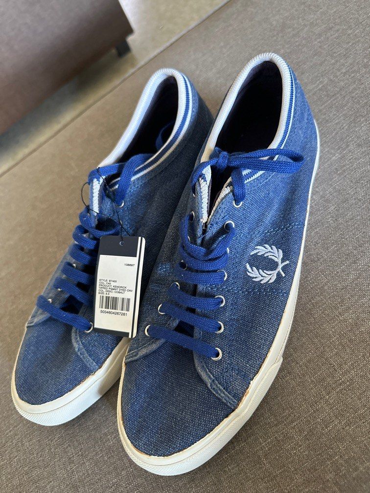 Fred Perry Kendrick Tipped Cuff Canvas Midnight Blue