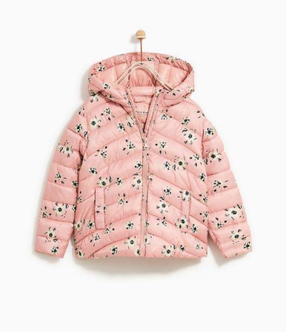 Free SF Zara Floral Puffer Jacket, Babies & Kids, Babies & Kids Fashion on Carousell