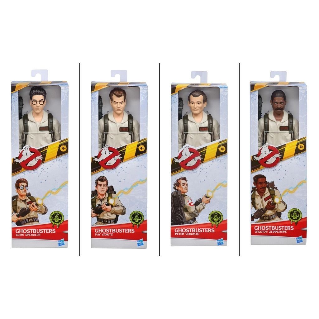 2021 Hasbro 12-Inch Classic Ghostbusters Action Figures – 4-Pack Set: Egon, Ray, Peter, Winston – 1984 Series
