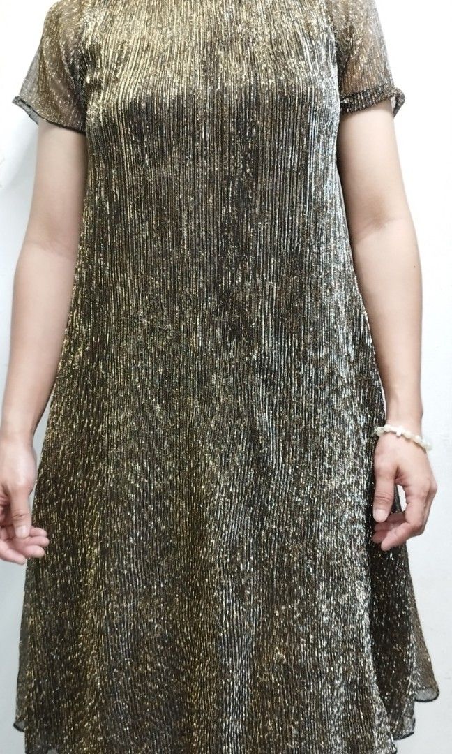 GLITZ and GLAM outfit for Women Gold Dress , Women's Fashion, Dresses