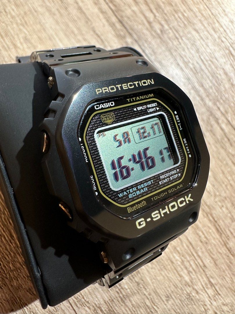 G-Shock GMW-B5000TB-1 95%新中古二手g-shock Bluetooth titanium 