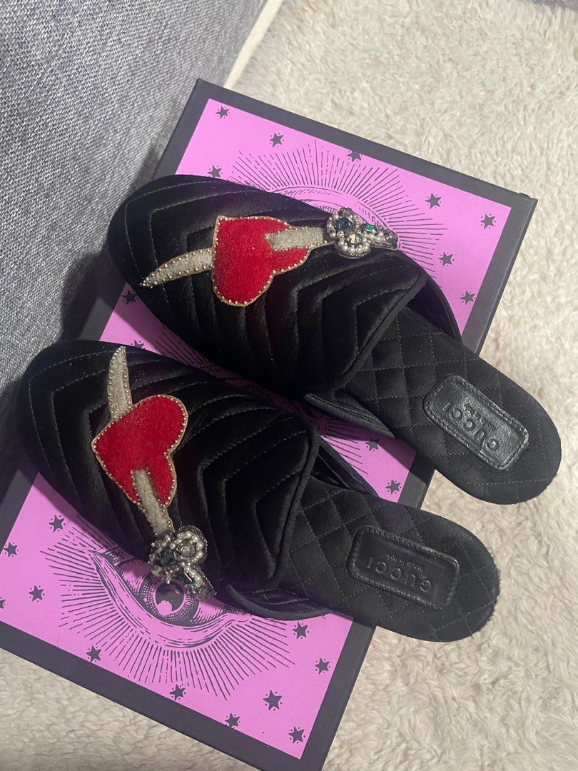 Gucci heart slides outlet