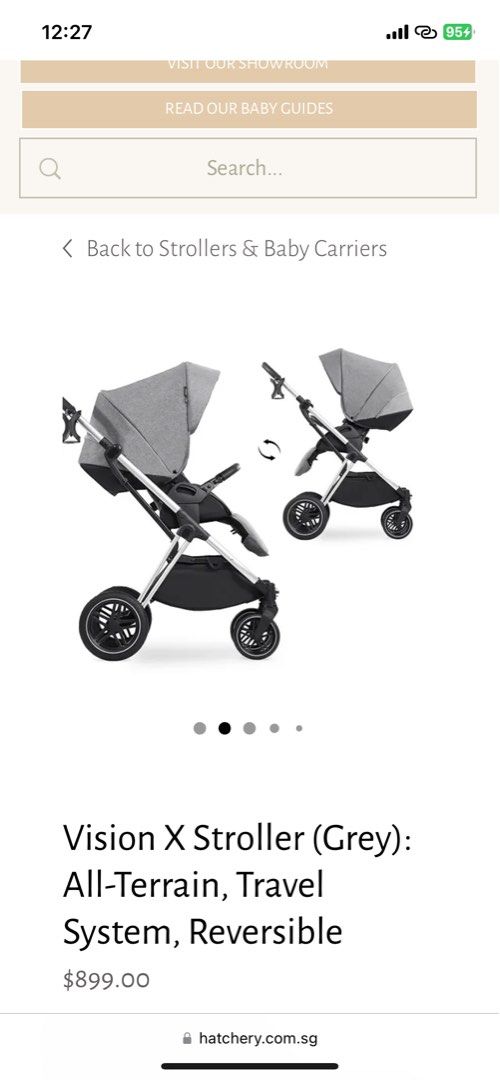 Hauck Vision X Stroller (Grey): All-Terrain, Travel System, Reversible ...