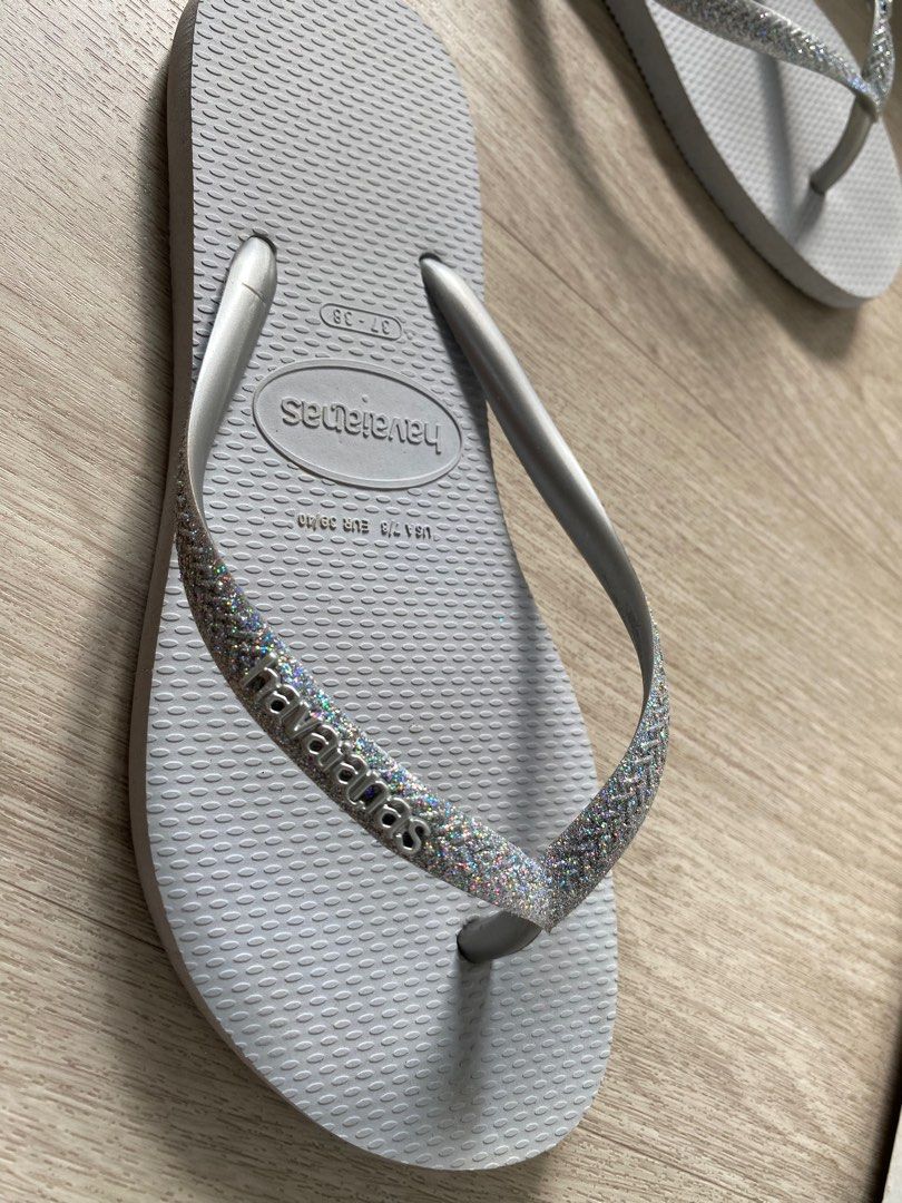 Glitter havaianas silver hot sale