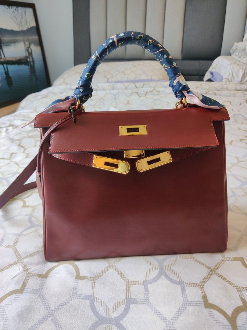 ⭐️SOLD⭐️ BNIB Hermes Kelly Sellier 28 Rouge H, Luxury, Bags & Wallets on  Carousell