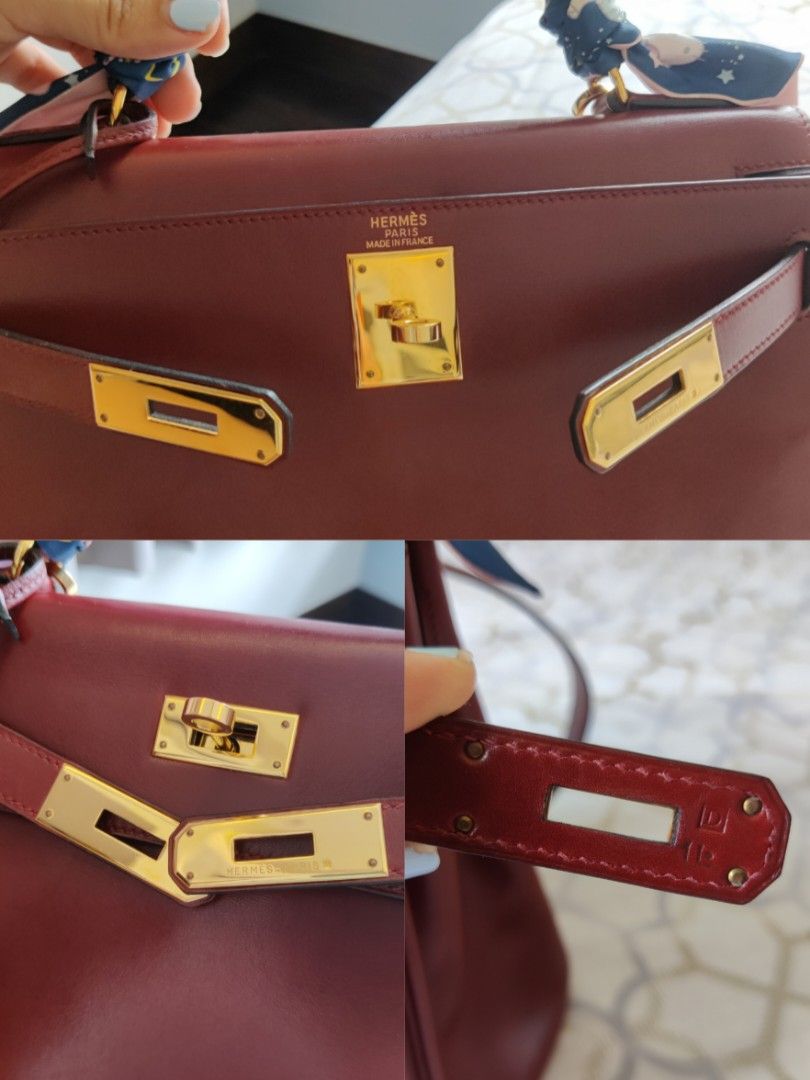 Hermes Vintage Rouge H 28cm Box calf Red Kelly Sellier Bag GHW – Boutique  Patina