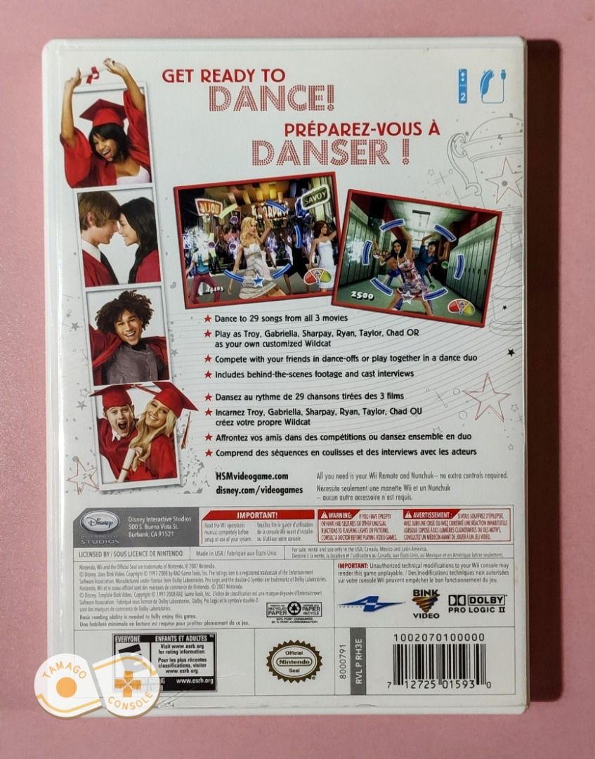 High School Musical 3 Senior Year Dance - [WII Game] [NTSC / ENGLISH  Language] [CIB / Complete In Box]], Video Gaming, Video Games, Nintendo on  Carousell