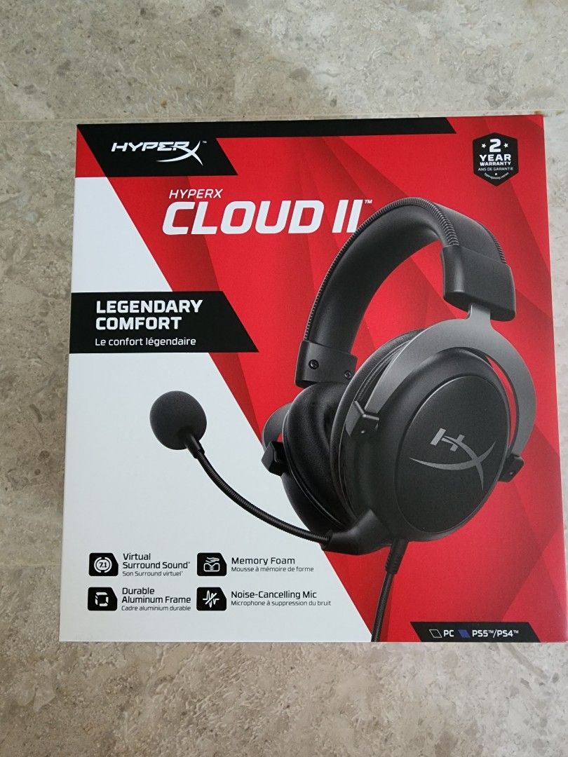HyperX Cloud II Wired (Gunmetal), Audio, Headphones & Headsets on Carousell