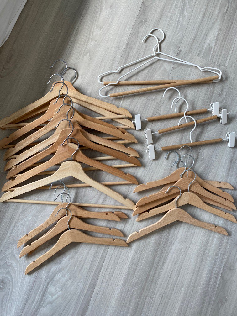 Ikea / iuiga wooden hangers, Furniture & Home Living, Home Improvement