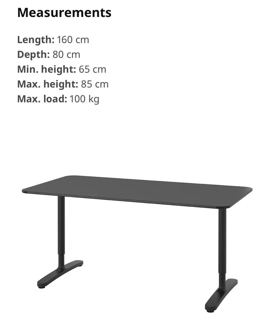 IKEA BEKANT TABLE 160x80 HAS TO GO, Furniture & Home Living, Furniture
