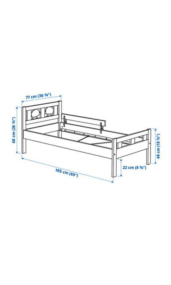Ikea kids bed frame and mattress, Furniture & Home Living, Furniture
