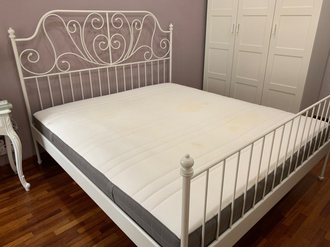 Ikea King Size Bed frame and mattress, Furniture & Home Living