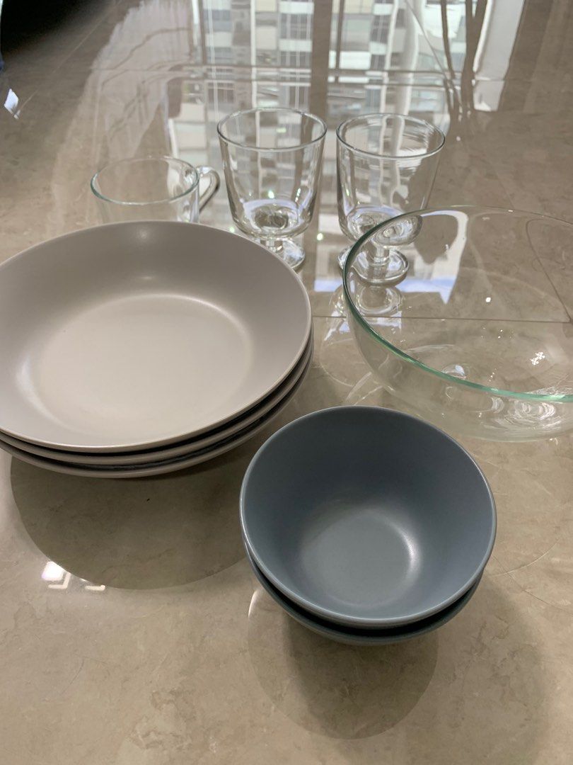 IKEA plates bowls dinnerware salad bowl , Furniture & Home Living