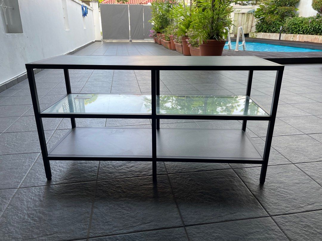 IKEA shelves / TV stand / metal frame, Furniture & Home Living