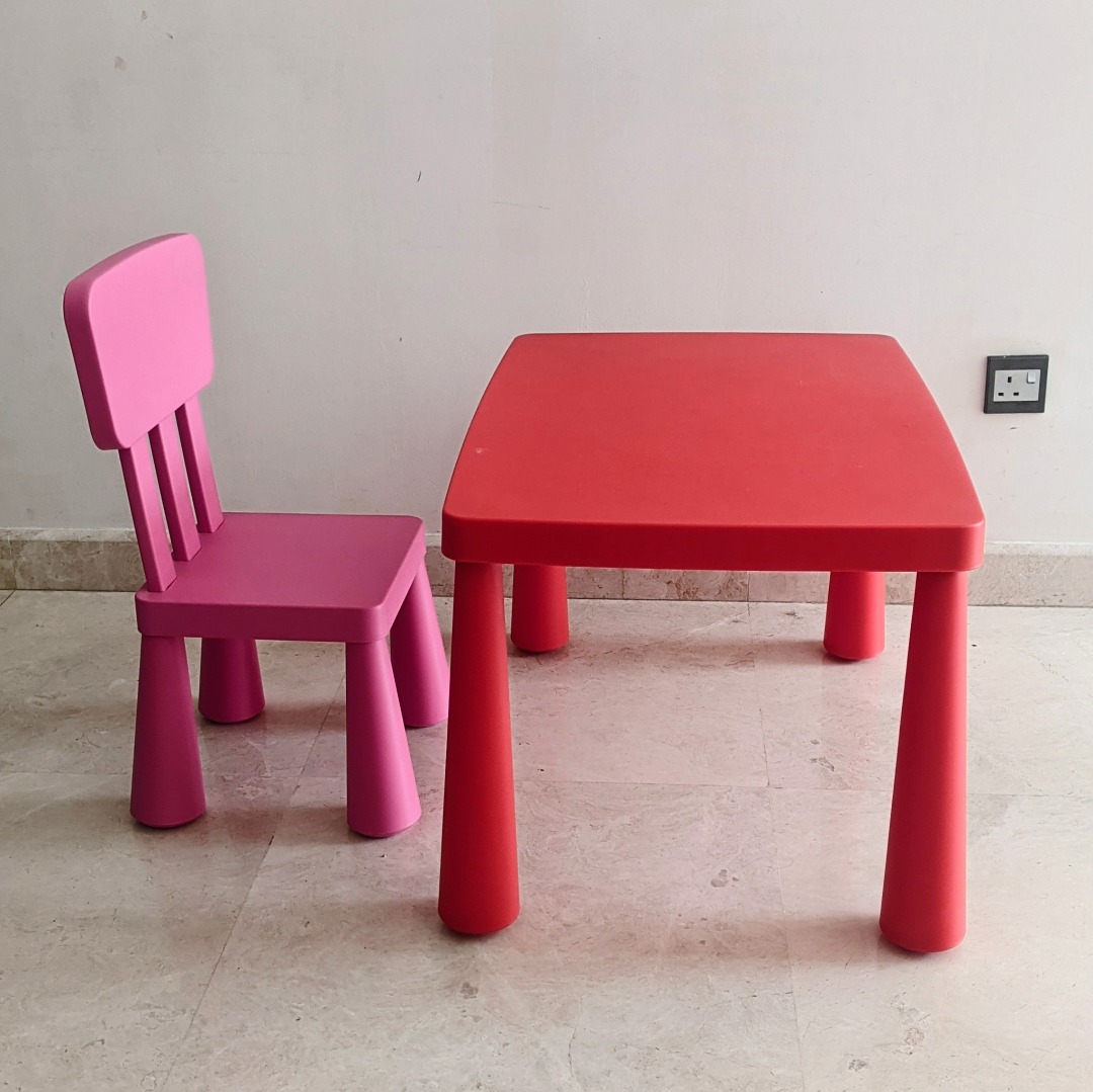 Ikea Table and Chair, Babies & Kids, Baby Nursery & Kids Furniture