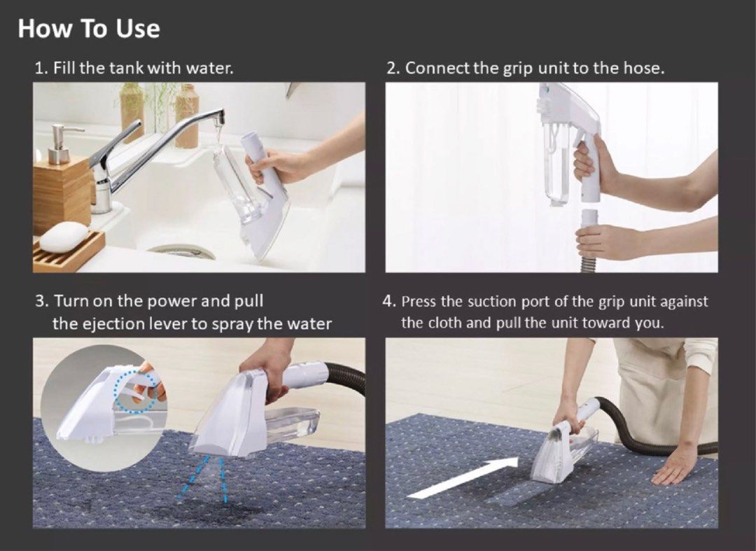 Iris Ohyama fabric cleaner vacuum (Rental) Karcher Puzzi, TV & Home