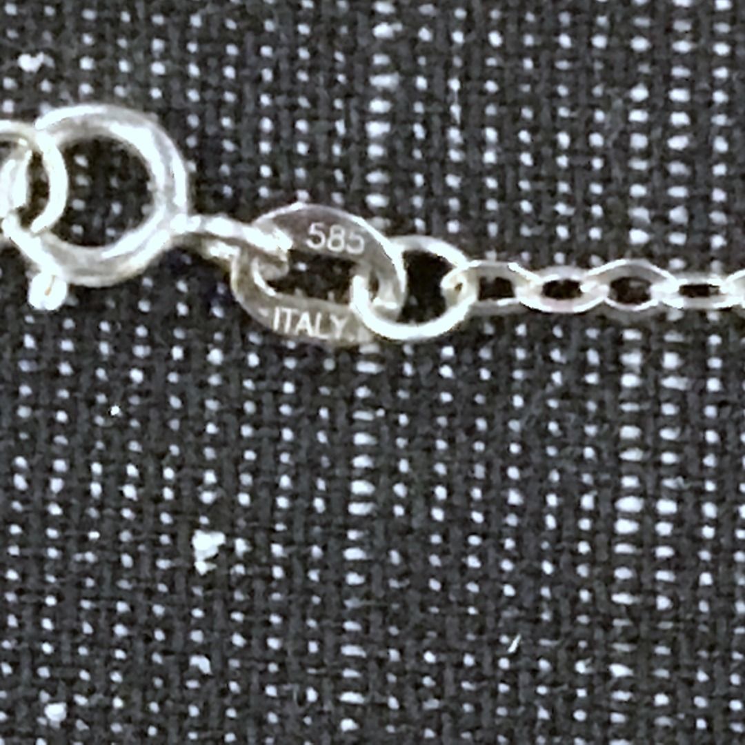 ITALIAN WHITE GOLD NECKLACE 14k see photos in album
