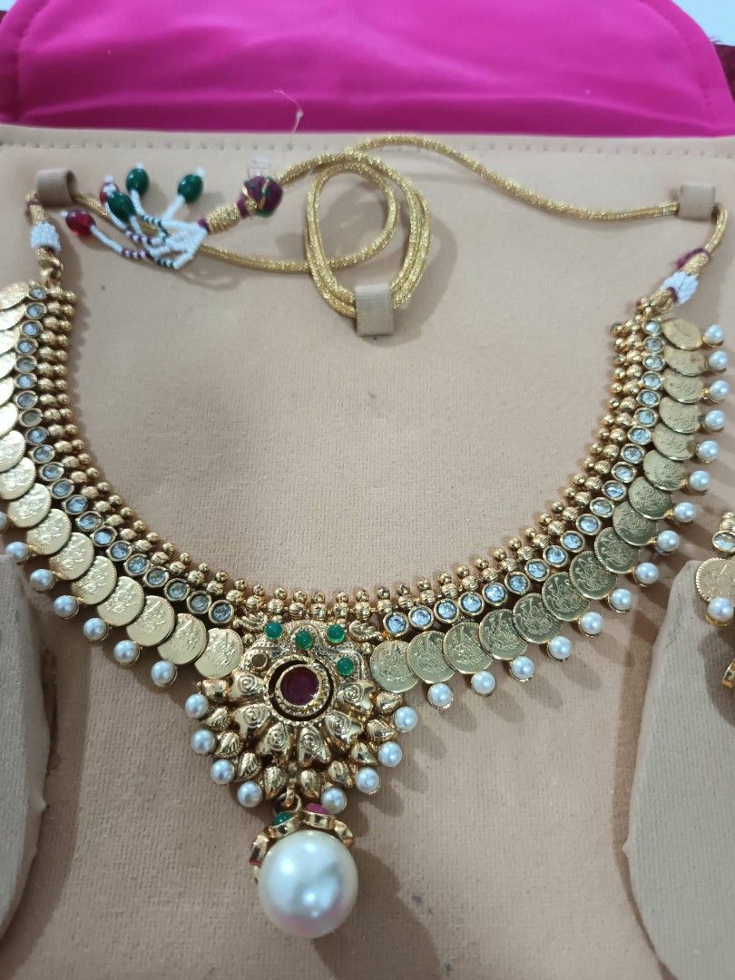 Jewellery choker set temple/bharatanatyam, Women's Fashion, Jewelry ...