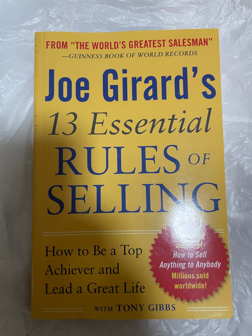 Joe Girard 13 essential rules of selling, Hobbies & Toys, Books