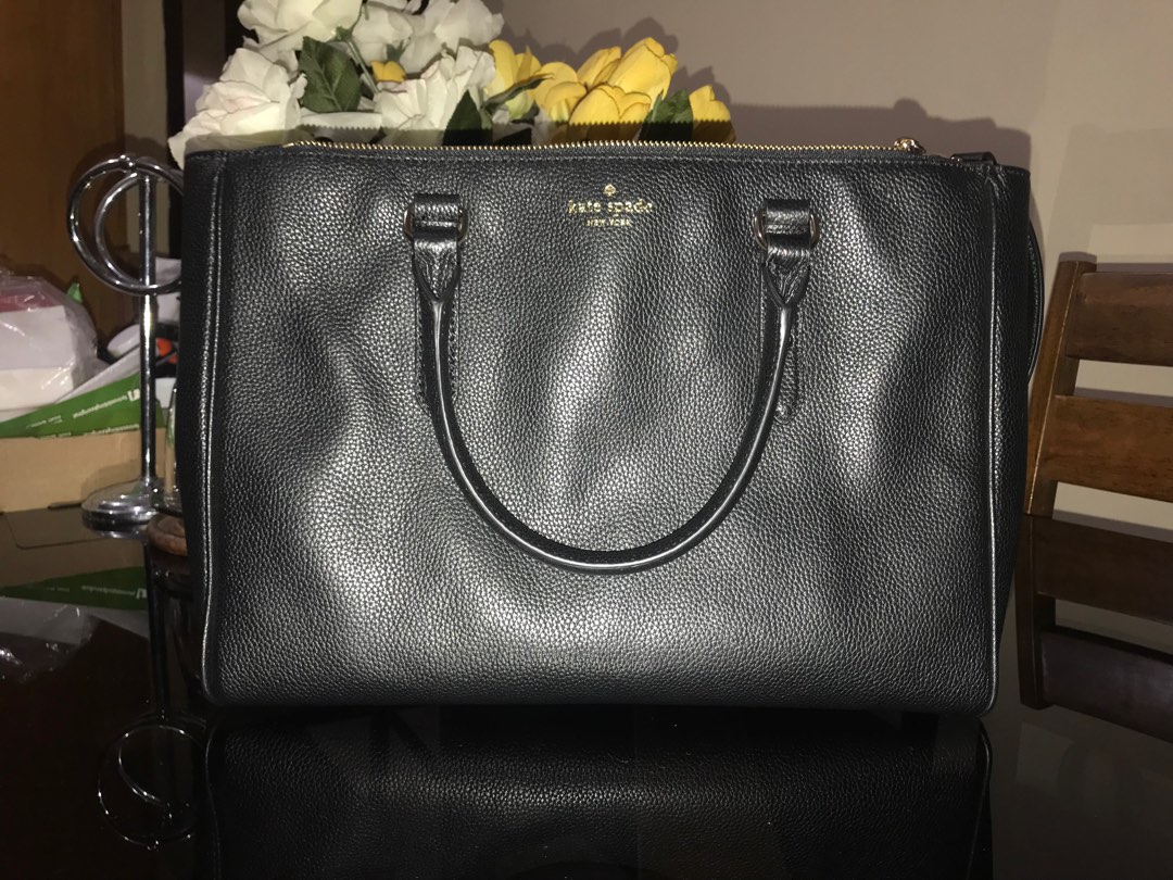Kate spade leighann large satchel, Women's Fashion, Bags & Wallets,  Shoulder Bags on Carousell
