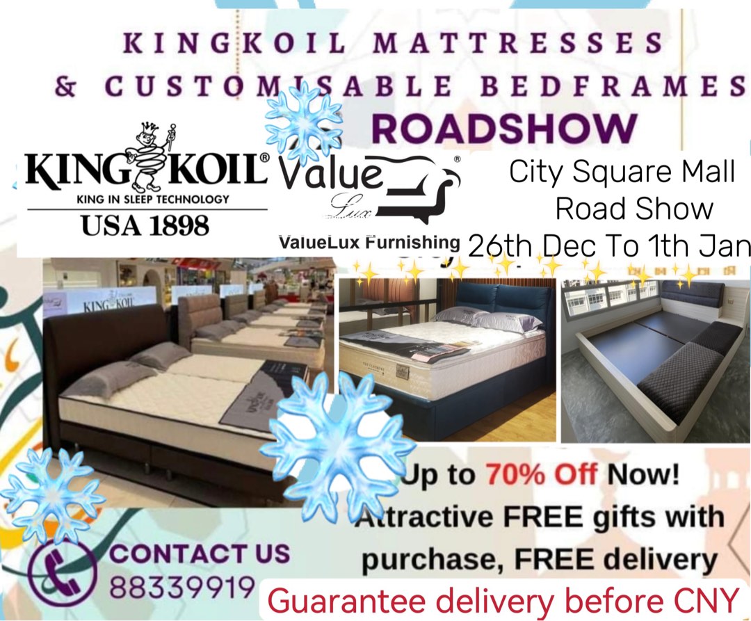 King koil mattress sales, Furniture & Home Living, Furniture, Bed