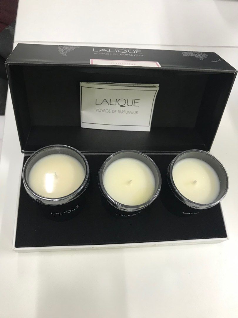 Lalique Candle Set, Furniture & Home Living, Home Fragrance on Carousell