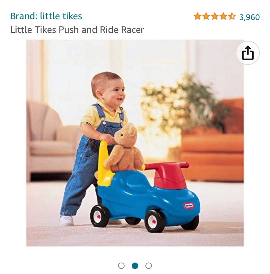 Little Tikes Push and Ride Racer Babies Kids Infant Playtime