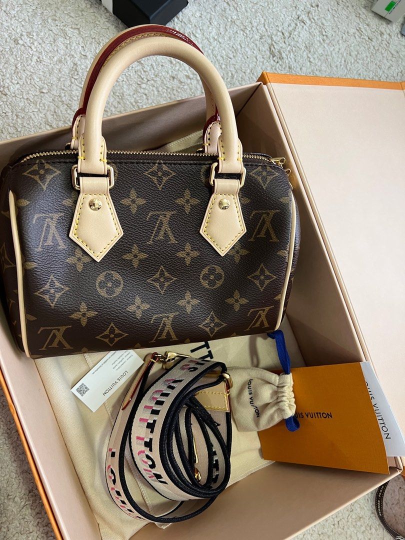 Louis Vuitton Speedy Bandouliere 20 Blue in Velvet/Leather with Gold-tone -  US