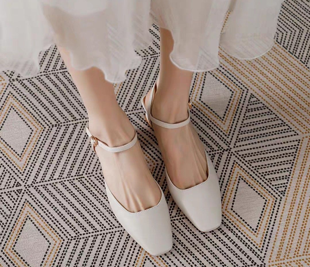 Low Heel Pump Shoes Women s Fashion Footwear Heels on Carousell