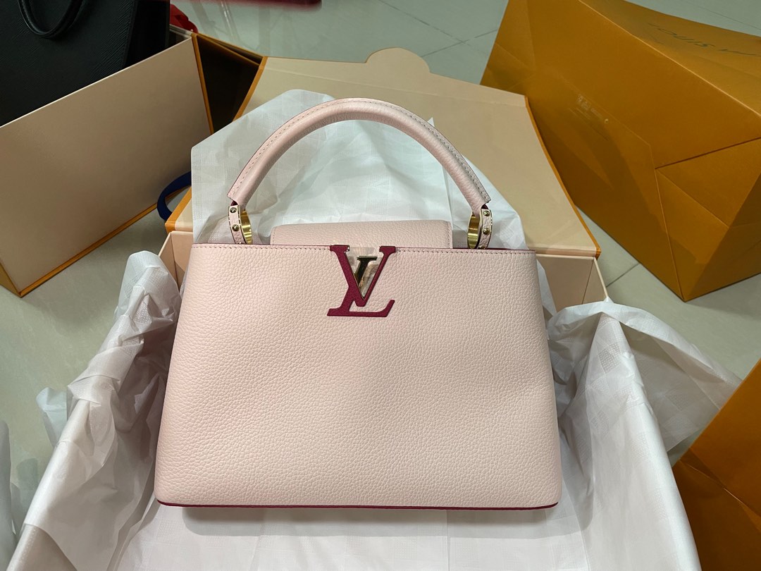 Save big on Louis Vuitton Pink Leather 'Capucines MM' w/ Black