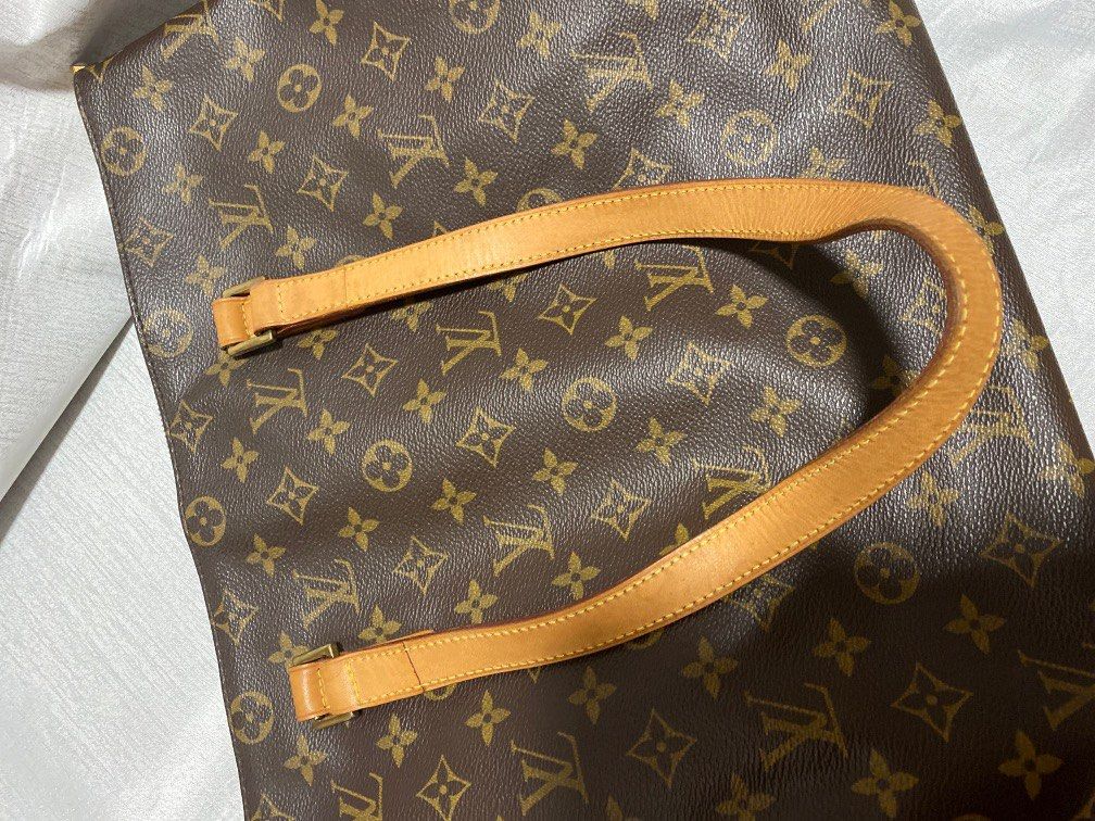 Louis Vuitton Brown, Pattern Print Monogram Cabas Mezzo