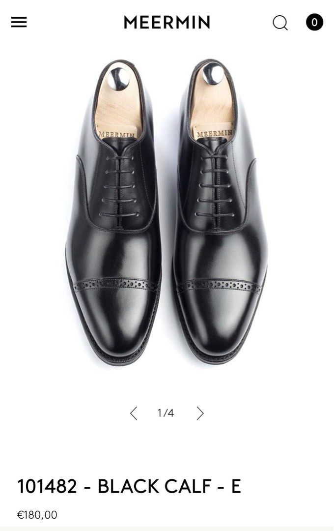 Meermin Oxfords Black Calf 皮鞋, 男裝, 鞋, 西裝鞋- Carousell