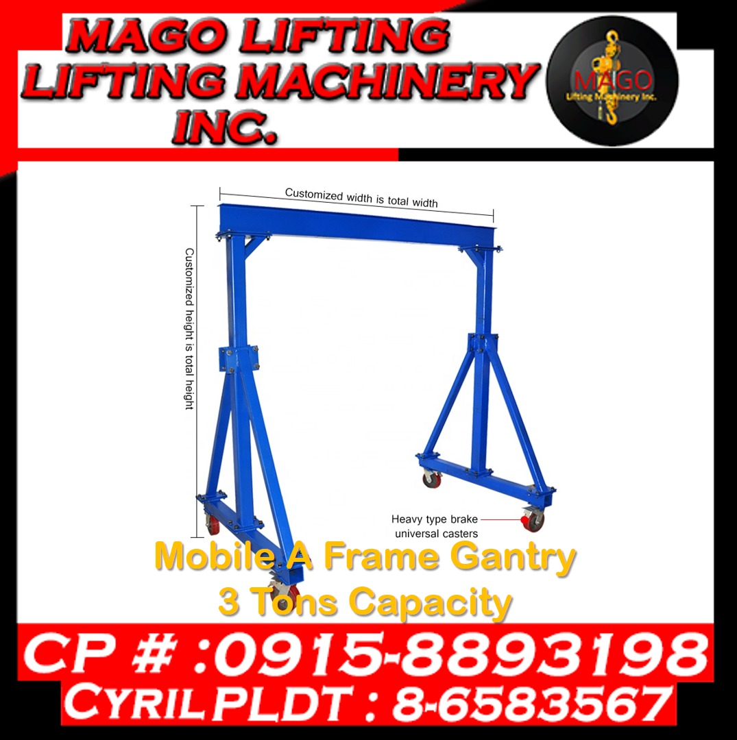 Mobile A Frame Gantry 3 Tons Capacity, Commercial & Industrial ...