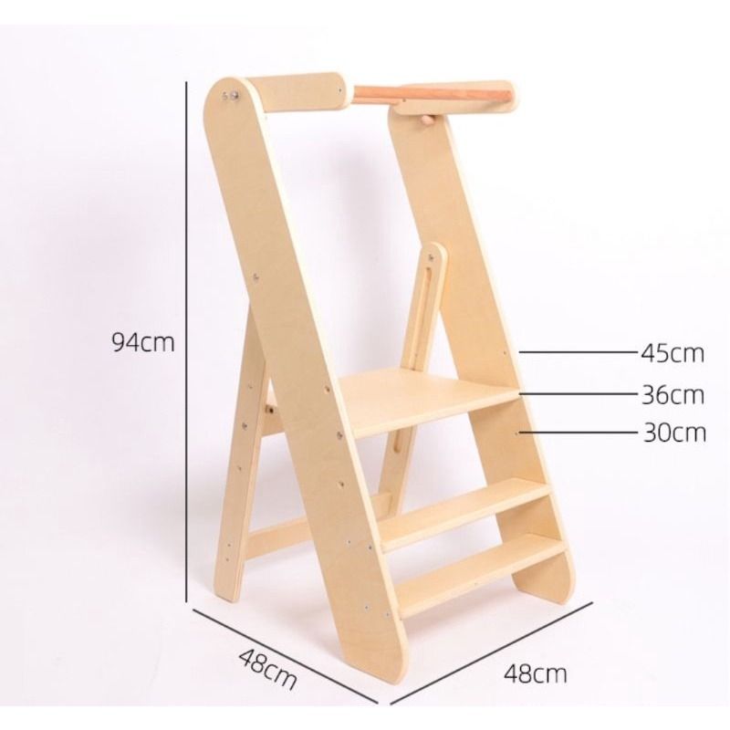 Montessori learning tower foldable adjustable height foldable kitchen