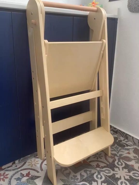 Montessori learning tower foldable adjustable height foldable kitchen