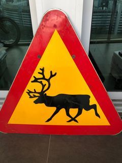 Moose Crossing Sign Collectible