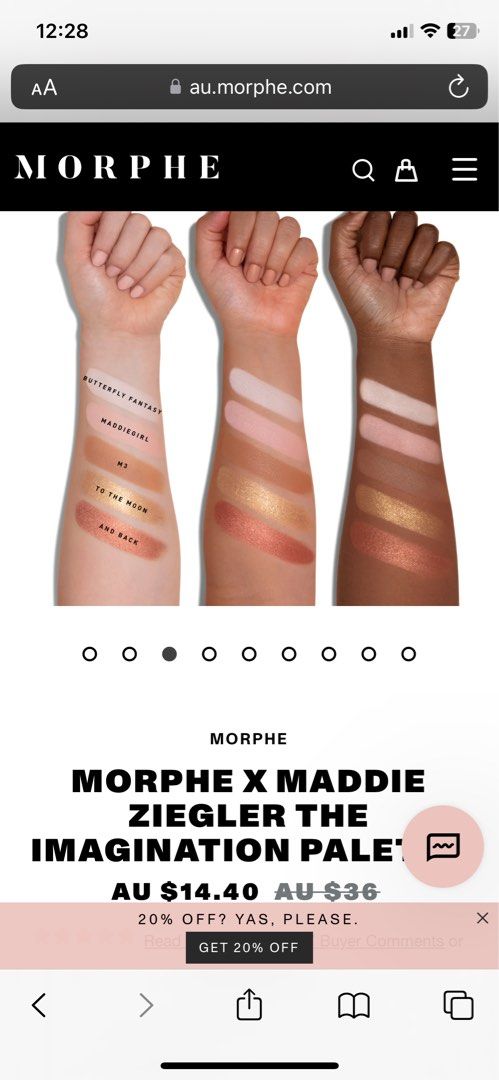 MORPHE X MADDIE ZIEGLER THE IMAGINATION PALETTE ( eyeshadow), Beauty