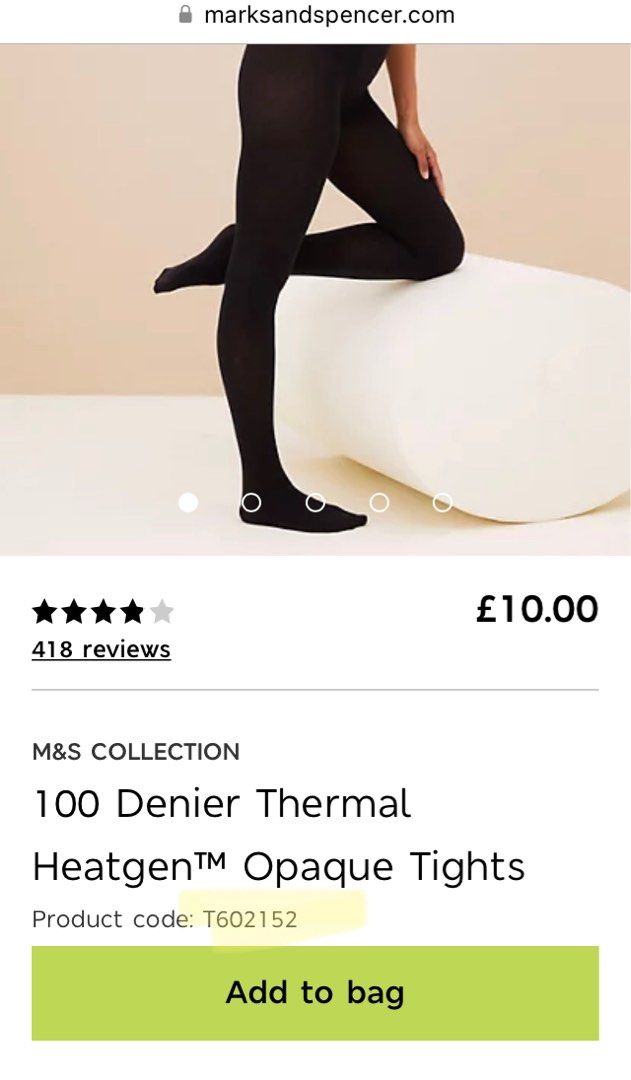 M&S Heatgen opaque tights, Women's Fashion, Watches & Accessories, Socks &  Tights on Carousell