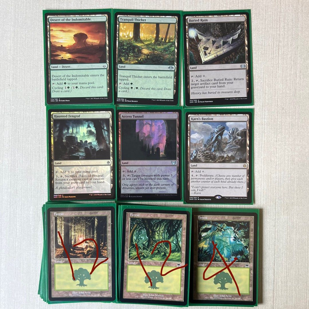 MTG Mono Green Commander Deck, Hobbies & Toys, Toys & Games on Carousell