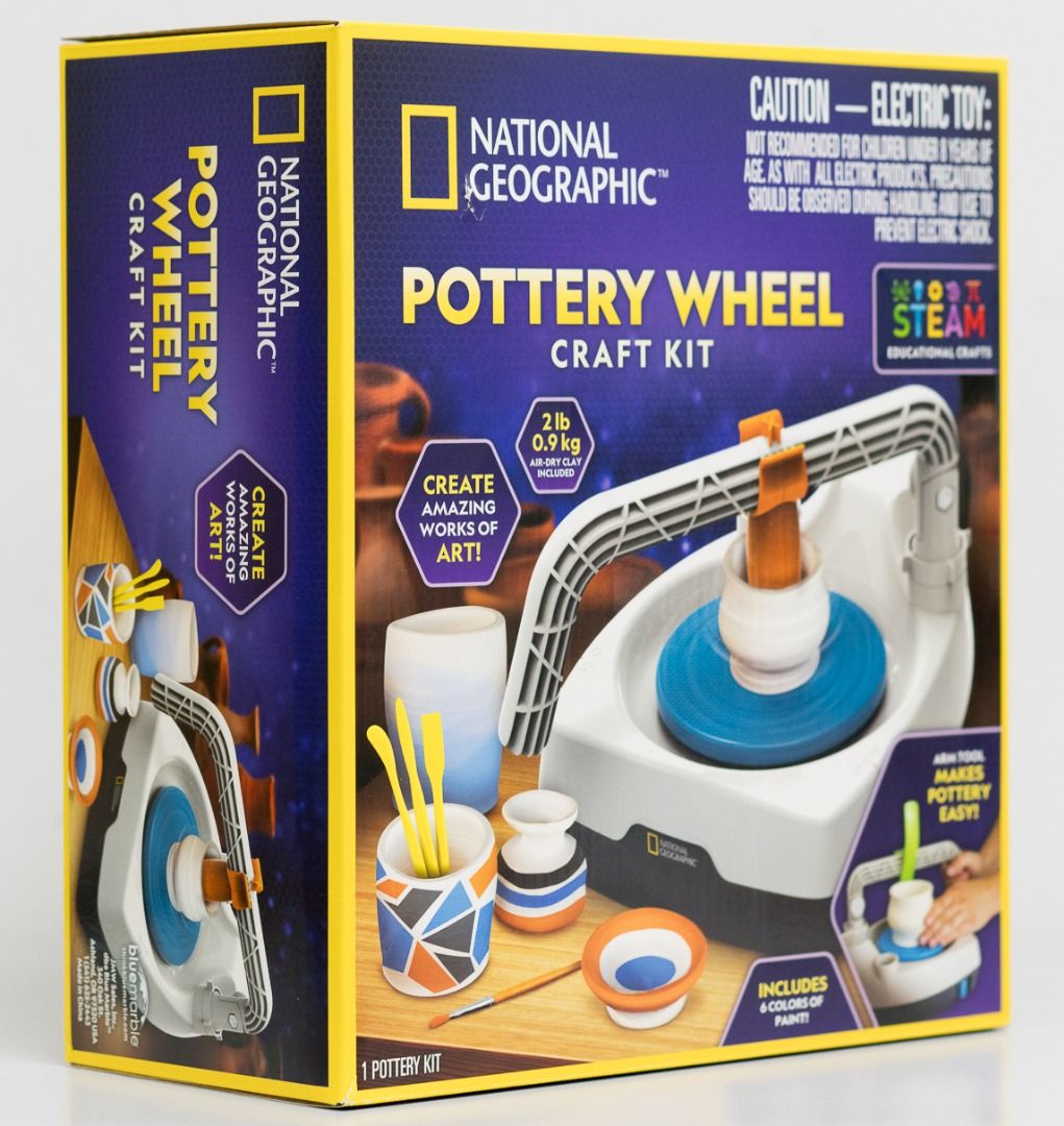 National Geographic Kids' Pottery Wheel Craft Kit, Hobbies & Toys ...
